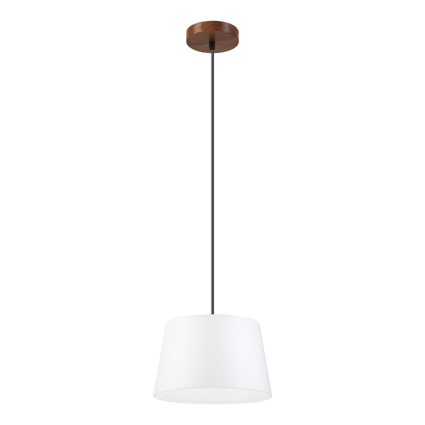 Luster na lanku AIDA 1xE27/60W/230V prečnik 25 cm hrast/orah/bela