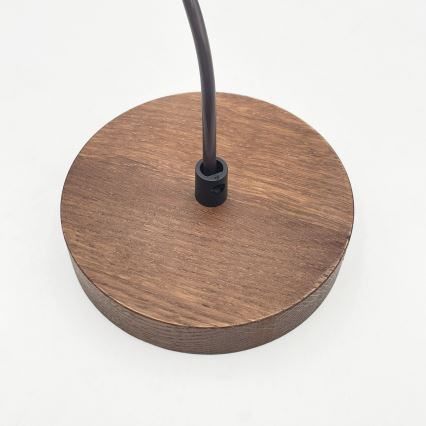 Luster na lanku AIDA 1xE27/60W/230V prečnik 25 cm hrast/orah/bela