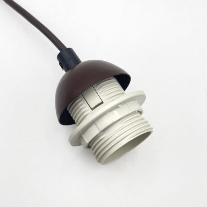 Luster na lanku AIDA 1xE27/60W/230V prečnik 25 cm hrast/orah/bela