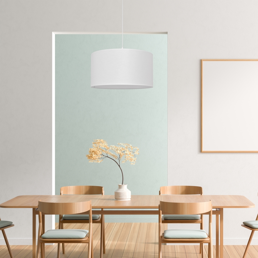 Luster na lanku ALBA 1xE27/15W/230V prečnik 40 cm bela