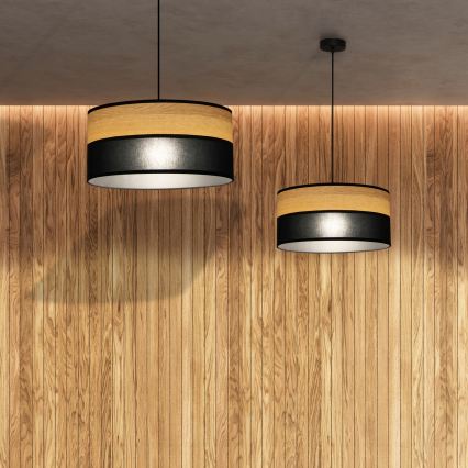 Luster na lanku ALBA 1xE27/15W/230V prečnik 40 cm crna/smeđa