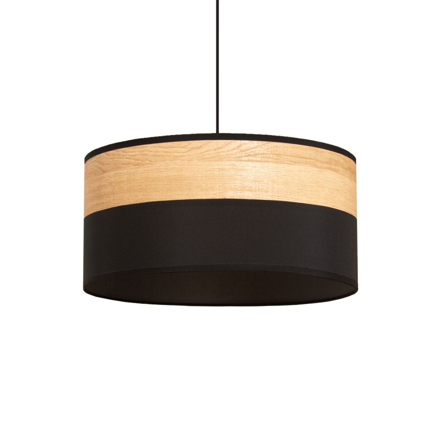 Luster na lanku ALBA 1xE27/15W/230V prečnik 40 cm crna/smeđa