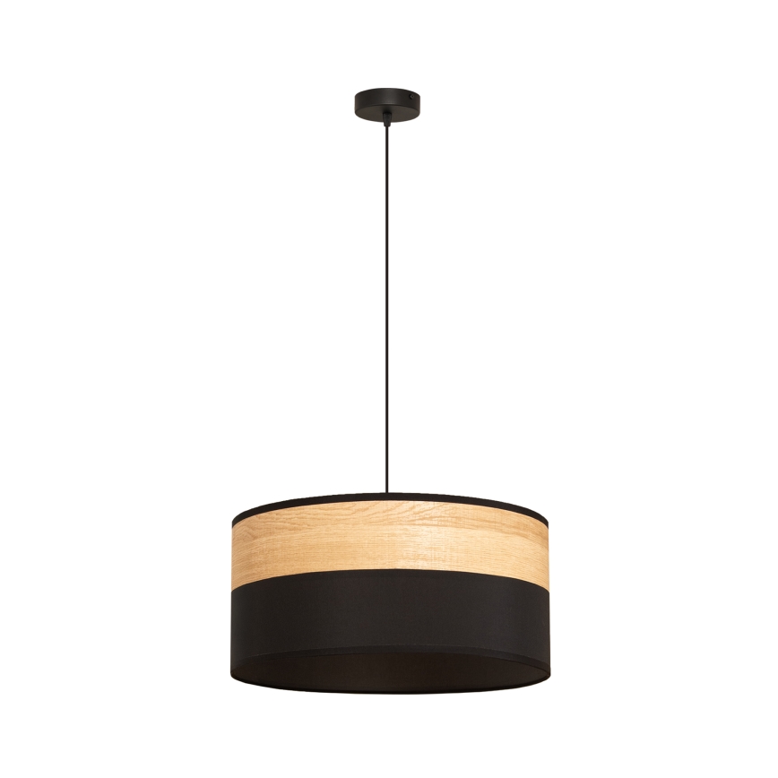 Luster na lanku ALBA 1xE27/15W/230V prečnik 45 cm crna/braon