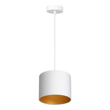 Luster na lanku ARDEN 1xE27/60W/230V Ø 18 cm bela/zlatna