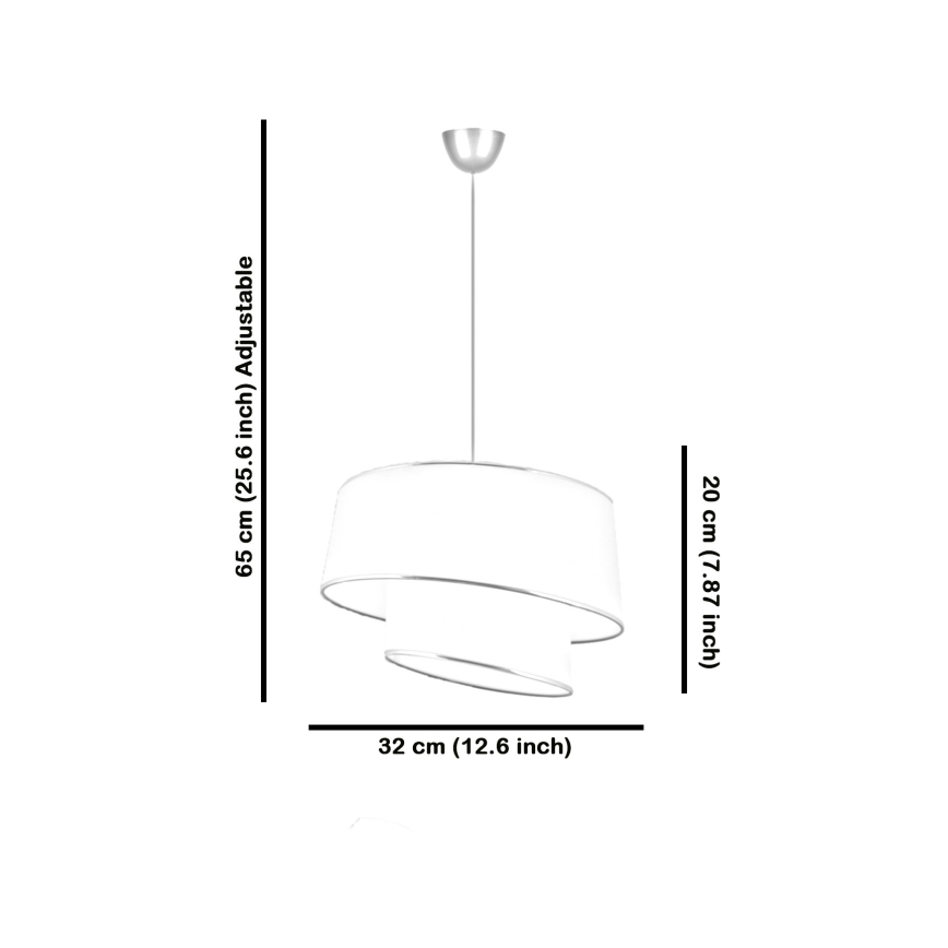 Luster na lanku BARETTE 1xE27/60W/230V braon/crna