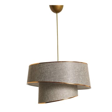Luster na lanku BARETTE 1xE27/60W/230V siva