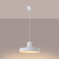 Luster na lanku BILO 1xE27/15W/230V prečnik 35 cm bela