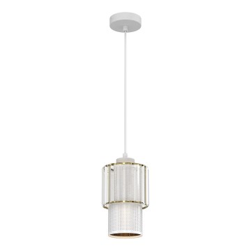 Luster na lanku BLANCO 1xE27/60W/230V bela