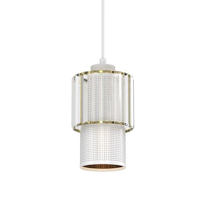 Luster na lanku BLANCO 1xE27/60W/230V bela