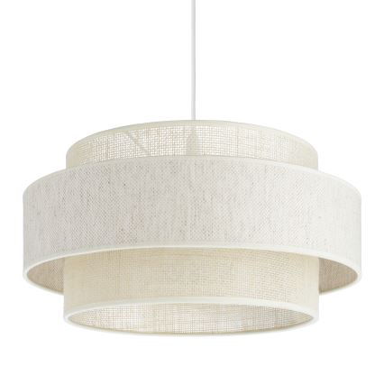 Luster na lanku BOHO 1xE27/60W/230V prečnik 40 cm krem/juta