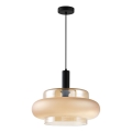 Luster na lanku BRIZI 1xE27/40W/230V bež/zadimljena