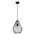 Luster na lanku BRYLANT BLACK 1xE27/60W/230V