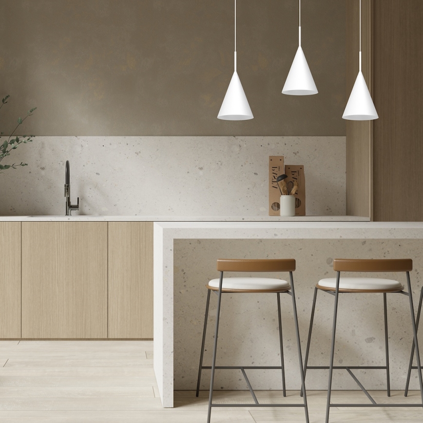 Luster na lanku CAPITAL 1xGX53/15W/230V prečnika 17 cm, bela