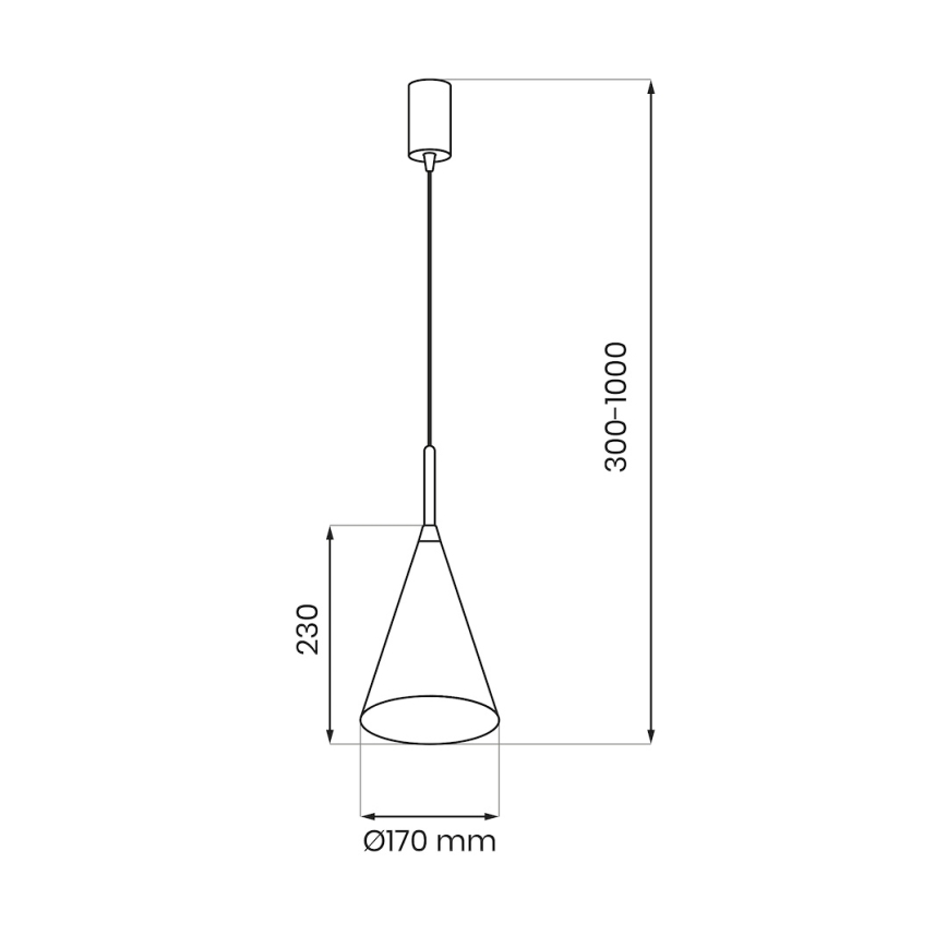 Luster na lanku CAPITAL 1xGX53/15W/230V prečnika 17 cm, bela
