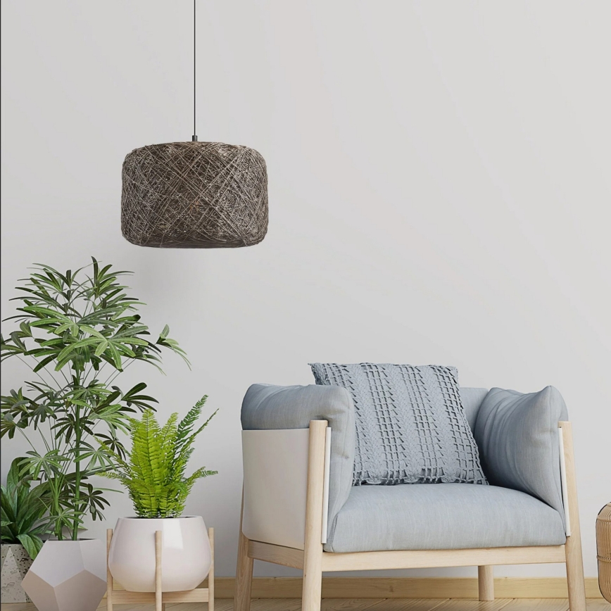 Luster na lanku CLEA 1xE27/20W/230V, prečnik 30 cm, antracit