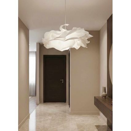 Luster na lanku CLOUDY 1xE27/40W/230V bela