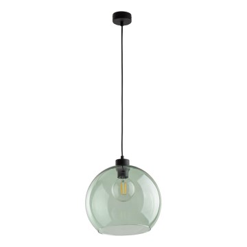 Luster na lanku CUBUS 1xE27/15W/230V crna/zadimljena zelena