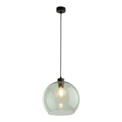 Luster na lanku CUBUS 1xE27/15W/230V crna/zadimljena zelena