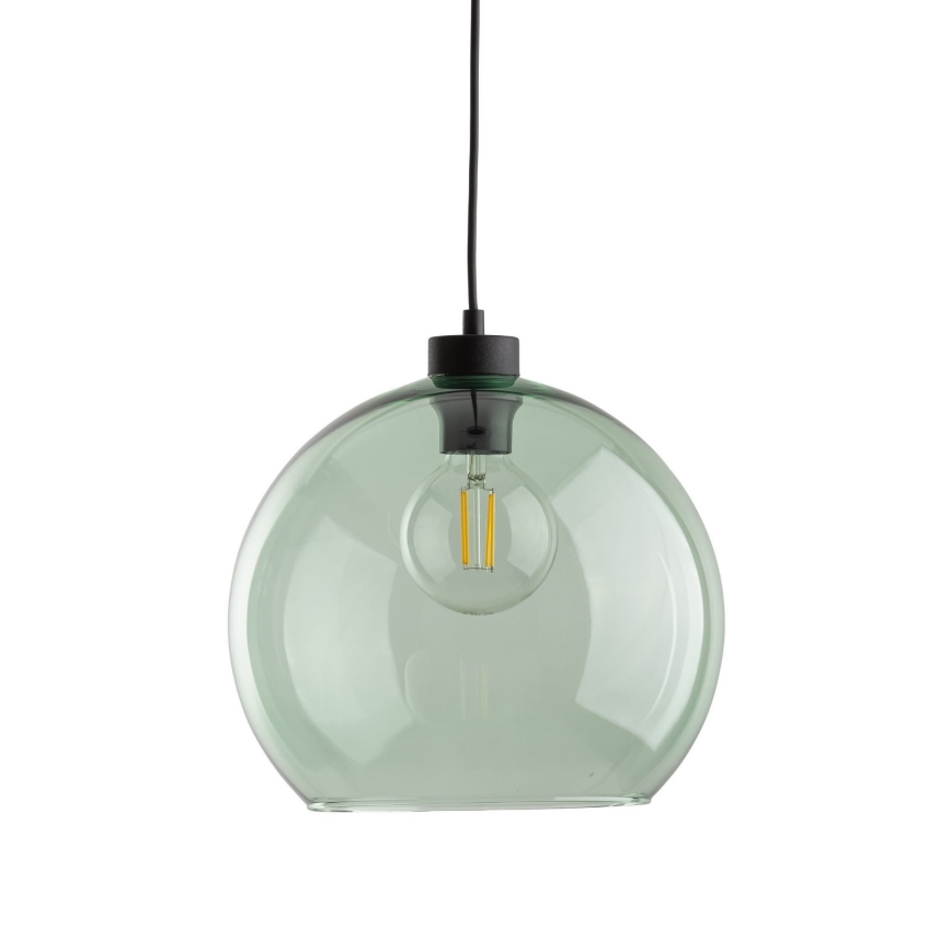 Luster na lanku CUBUS 1xE27/15W/230V crna/zadimljena zelena