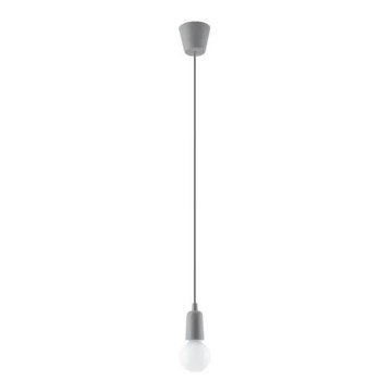 Luster na lanku DIEGO 1xE27/60W/230V siva