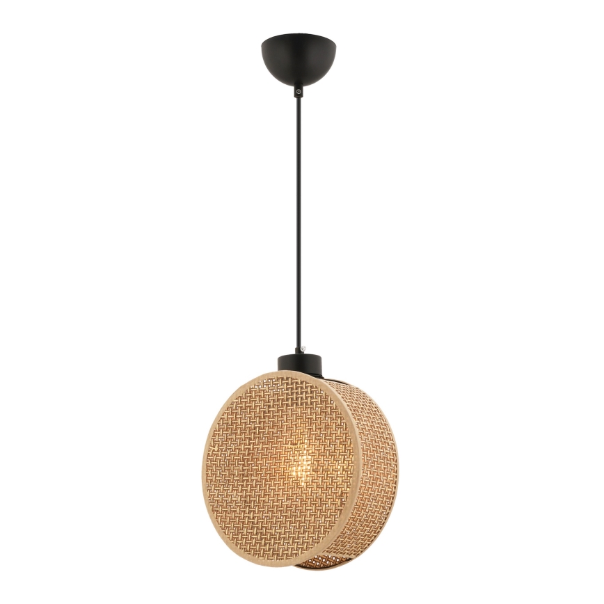 Luster na lanku DRUM 1xE27/60W/230V braon