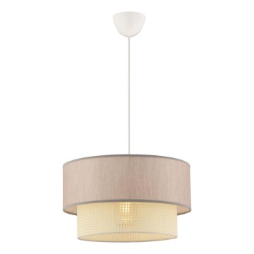 Luster na lanku ECHO 1xE27/60W/230V bež/krem