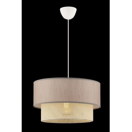 Luster na lanku ECHO 1xE27/60W/230V bež/krem