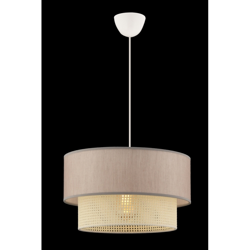 Luster na lanku ECHO 1xE27/60W/230V bež/krem