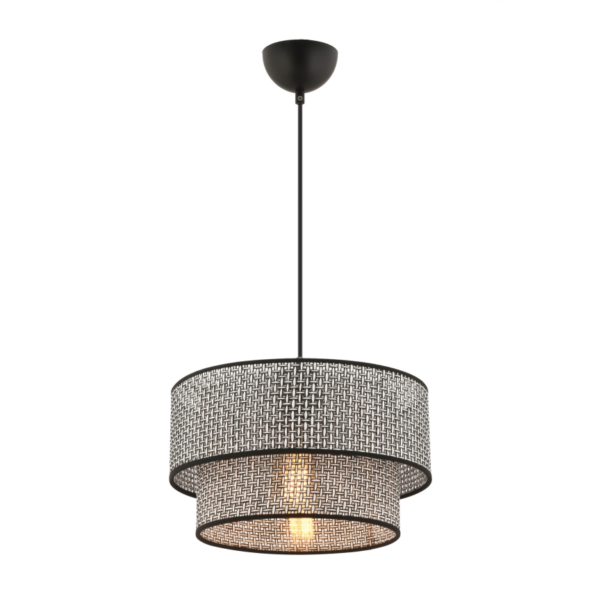 Luster na lanku ECHO 1xE27/60W/230V siva/crna