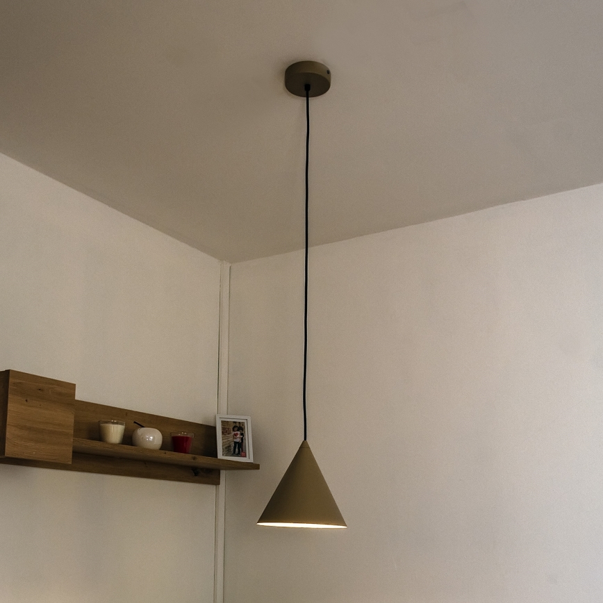 Luster na lanku ETNA II 1xE27/15W/230V, prečnik 18,5 cm, bež