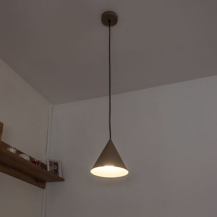 Luster na lanku ETNA II 1xE27/15W/230V, prečnik 18,5 cm, bež