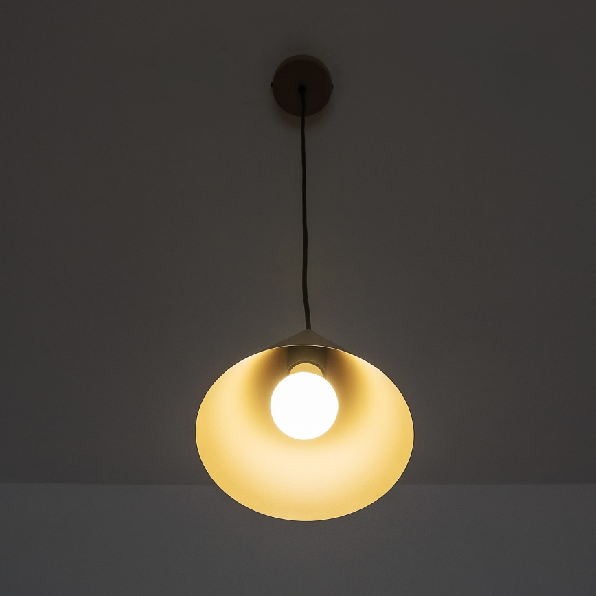 Luster na lanku ETNA II 1xE27/15W/230V, prečnik 18,5 cm, bež