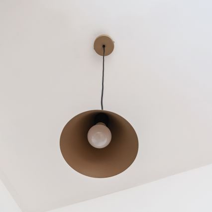 Luster na lanku ETNA II 1xE27/15W/230V, prečnik 18,5 cm, bež