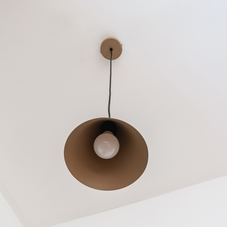 Luster na lanku ETNA II 1xE27/15W/230V, prečnik 18,5 cm, bež