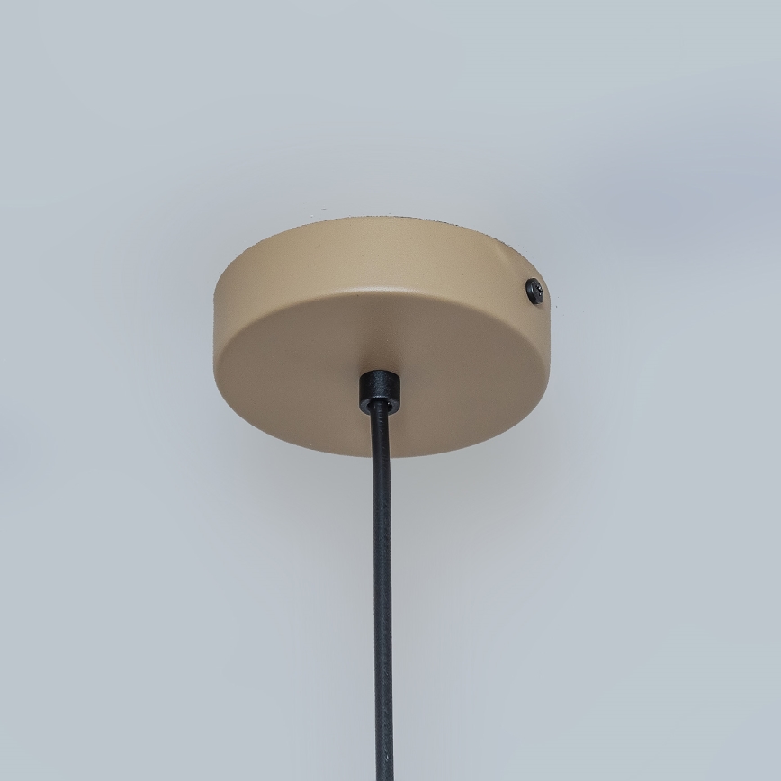 Luster na lanku ETNA II 1xE27/15W/230V, prečnik 18,5 cm, bež