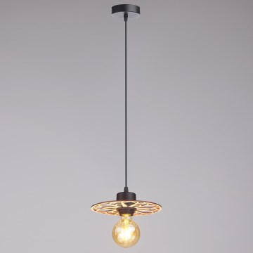 Luster na lanku FALCO 1xE27/60W/230V, prečnik 20 cm, bež
