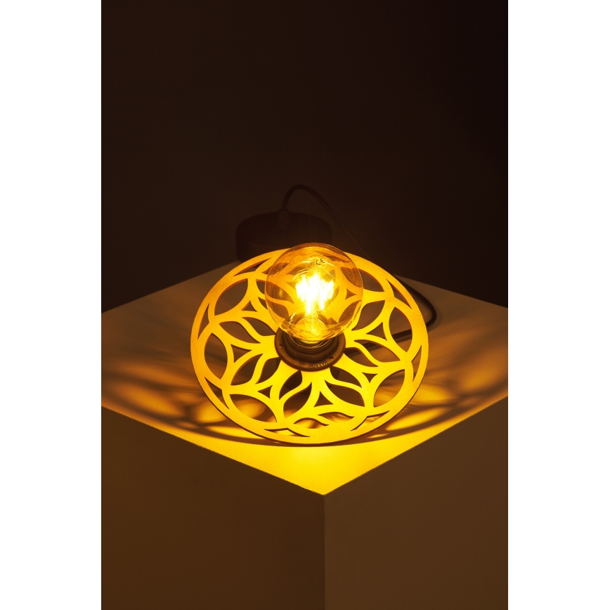 Luster na lanku FALCO 1xE27/60W/230V, prečnik 20 cm, bež