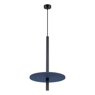 Luster na lanku FELTRO 1xG9/8W/230V crna/plava