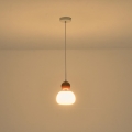 Luster na lanku HELIOS 1xG9/7W/230V bela/braon