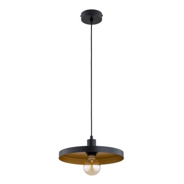Luster na lanku LITO 1xE27/15W/230V crna