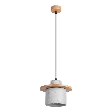 Luster na lanku MAB 1xE27/15W/230V prečnik 22 cm beton/siva