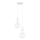 Luster na lanku MIROS 2xE27/60W/230V okrugao beo