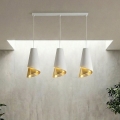 Luster na lanku MODA 3xE27/15W/230V bela/zlatna