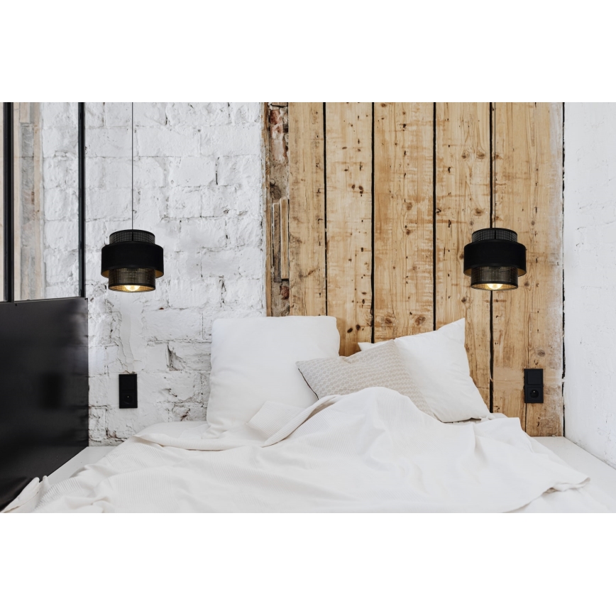Luster na lanku NESS 1xE27/60W/230V crna