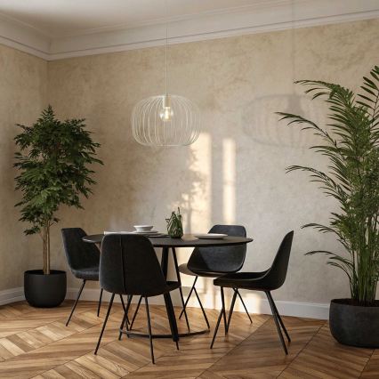 Luster na lanku OVELLA 1xE27/15W/230V prečnik 46 cm krem