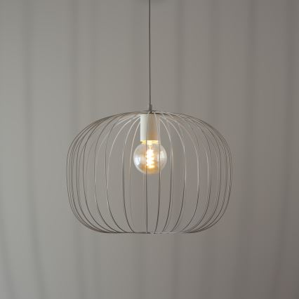 Luster na lanku OVELLA 1xE27/15W/230V prečnik 46 cm krem