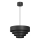 Luster na lanku RINGS 1xE27/15W/230V crna