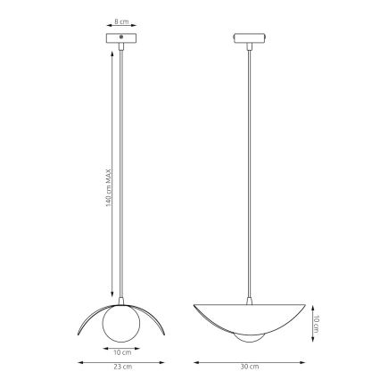Luster na lanku RITUAL 1xG9/8W/230V bež