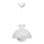 Luster na lanku SALVA 1xE27/15W/230V bela