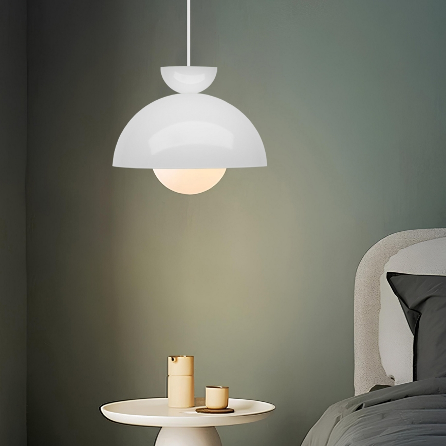 Luster na lanku SALVA 1xE27/15W/230V bela